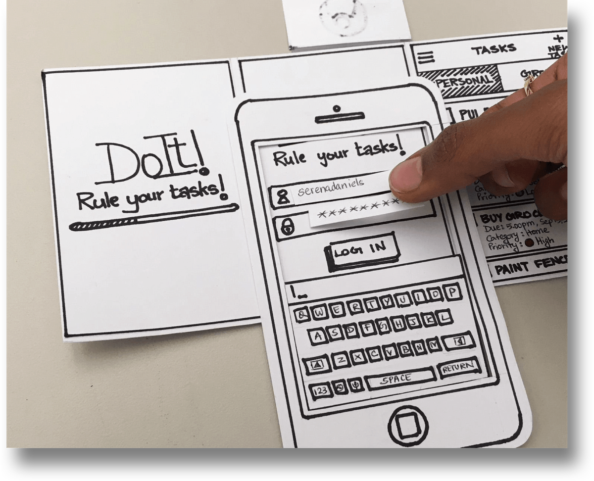 Image showing paper prototyping